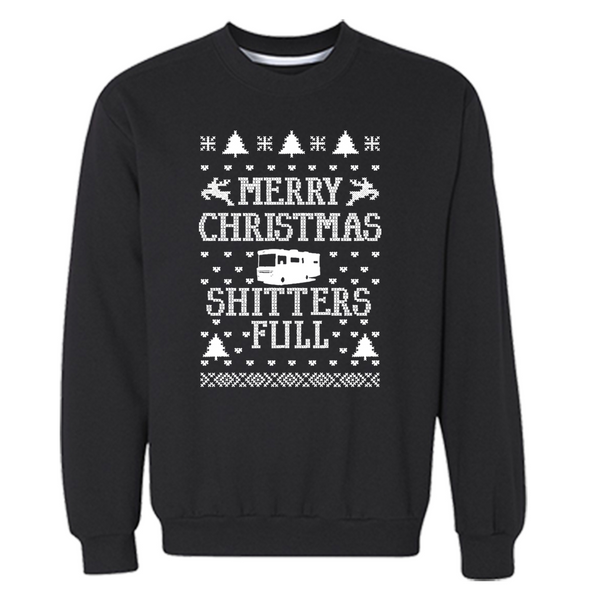 XtraFly Apparel Shitters Full Griswold Ugly Christmas Pullover Crewneck-Sweatshirt