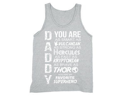 XtraFly Apparel Men's Daddy Superhero Thor Father's Day Tank-Top