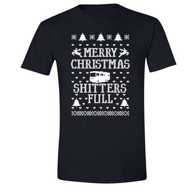 XtraFly Apparel Men's Shitters Full Griswold Ugly Christmas Crewneck Short Sleeve T-shirt