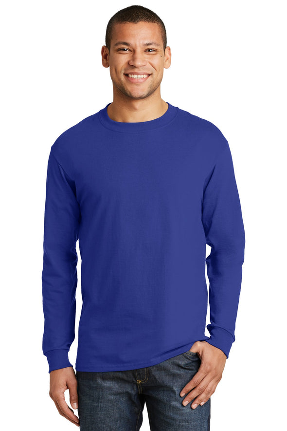 Hanes Beefy-T - 100% Cotton Long Sleeve T-Shirt