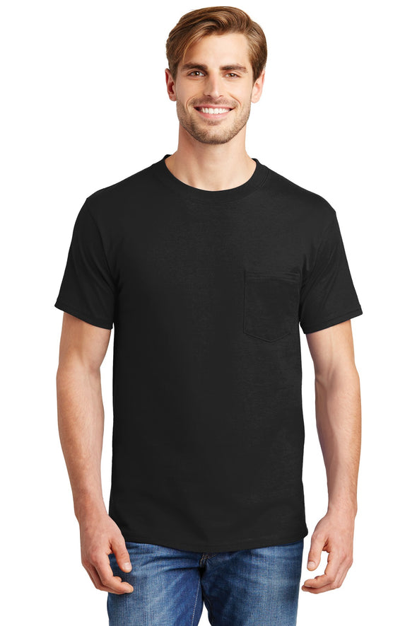 Hanes Beefy-T - 100% Cotton T-Shirt with Pocket