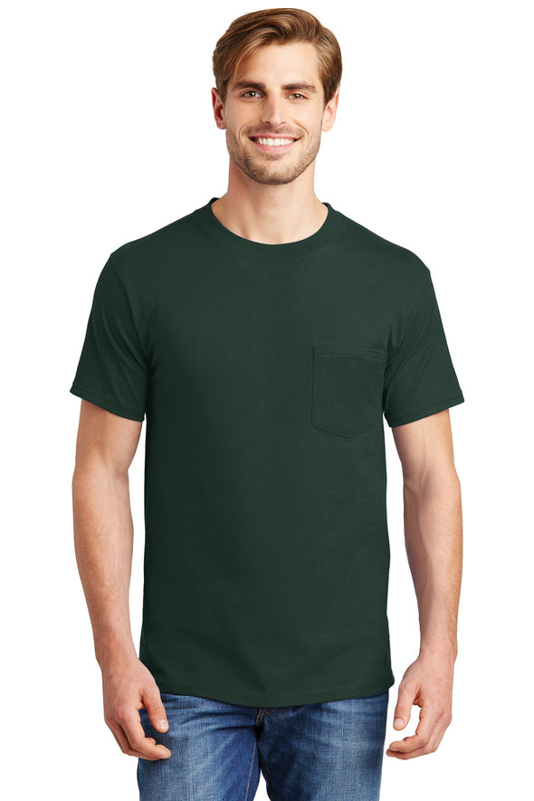 Hanes Beefy-T - 100% Cotton T-Shirt with Pocket
