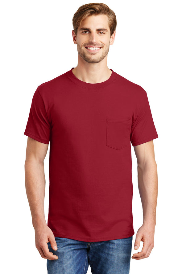 Hanes Beefy-T - 100% Cotton T-Shirt with Pocket
