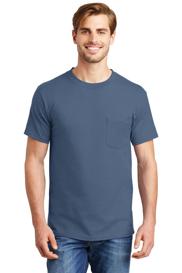 Hanes Beefy-T - 100% Cotton T-Shirt with Pocket