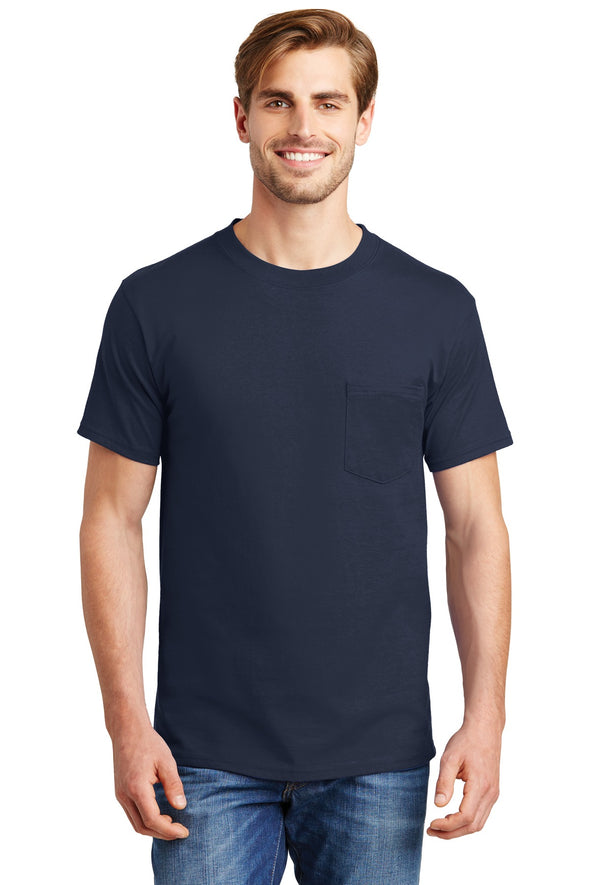 Hanes Beefy-T - 100% Cotton T-Shirt with Pocket