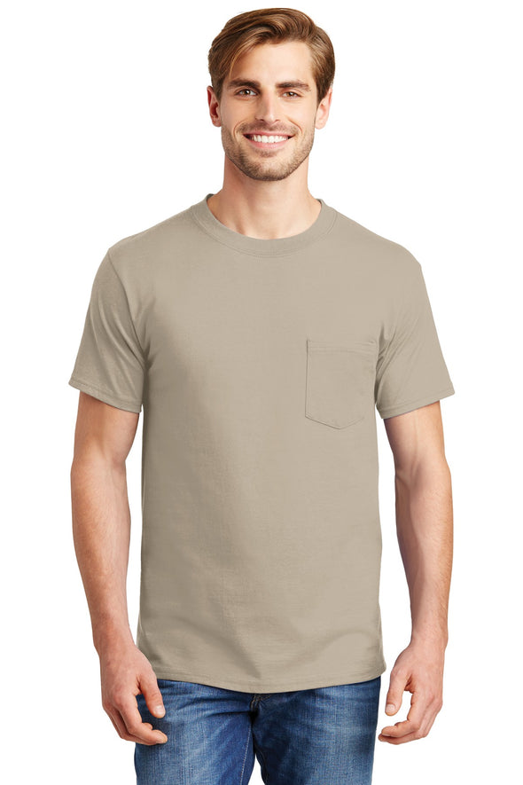Hanes Beefy-T - 100% Cotton T-Shirt with Pocket