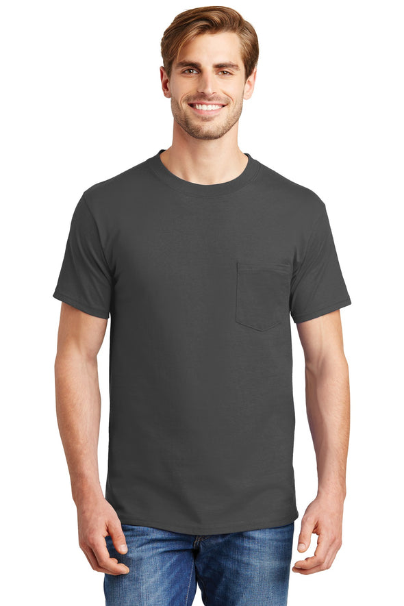 Hanes Beefy-T - 100% Cotton T-Shirt with Pocket