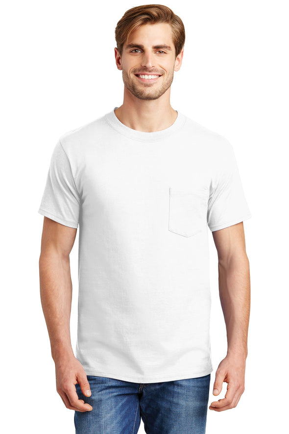 Hanes Beefy-T - 100% Cotton T-Shirt with Pocket