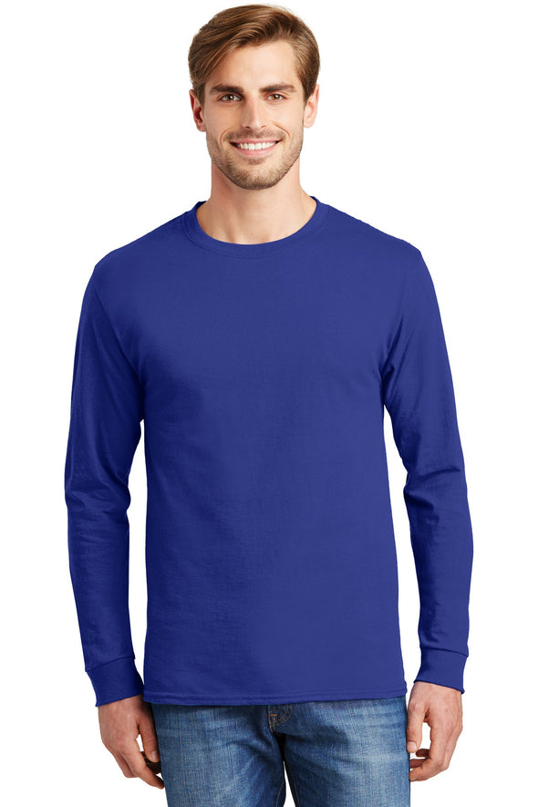 Hanes Tagless 100% Cotton Long Sleeve T-Shirt