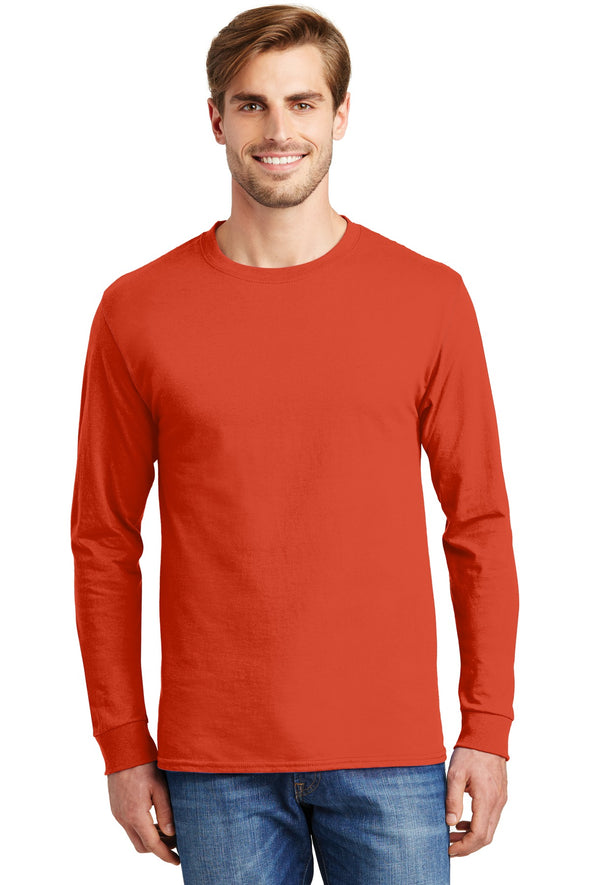 Hanes Tagless 100% Cotton Long Sleeve T-Shirt