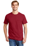 Hanes Tagless 100% Cotton T-Shirt with Pocket