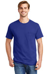 Hanes Tagless 100% Cotton T-Shirt with Pocket