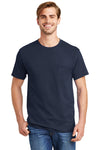 Hanes Tagless 100% Cotton T-Shirt with Pocket