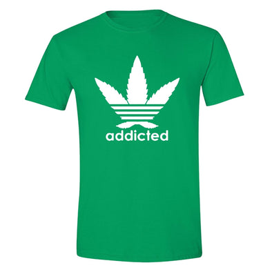 XtraFly Apparel Men's Addicted 420 Leaf  Crewneck Short Sleeve T-shirt