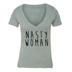 XtraFly Apparel Women's Nasty Woman Novelty Gag V-neck Short Sleeve T-shirt