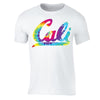 XtraFly Apparel Men's Cali Tie Dye CA California Pride Crewneck Short Sleeve T-shirt