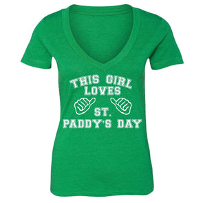 XtraFly Apparel Women's St. Patrick's Day Irish Pride V-neck Short Sleeve T-shirt