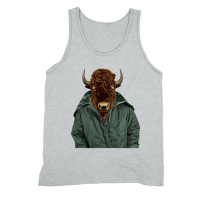 XtraFly Apparel Men's Buffalo Bison Jacket Animal Lover Tank-Top