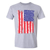 XtraFly Apparel Men's American Flag Distressed 4th of July Crewneck Short Sleeve T-shirt