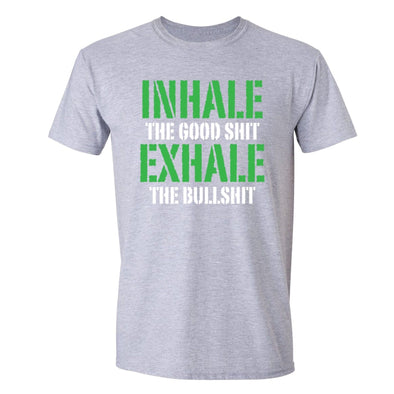 XtraFly Apparel Men's Inhale Good Shit Exhale  Crewneck Short Sleeve T-shirt