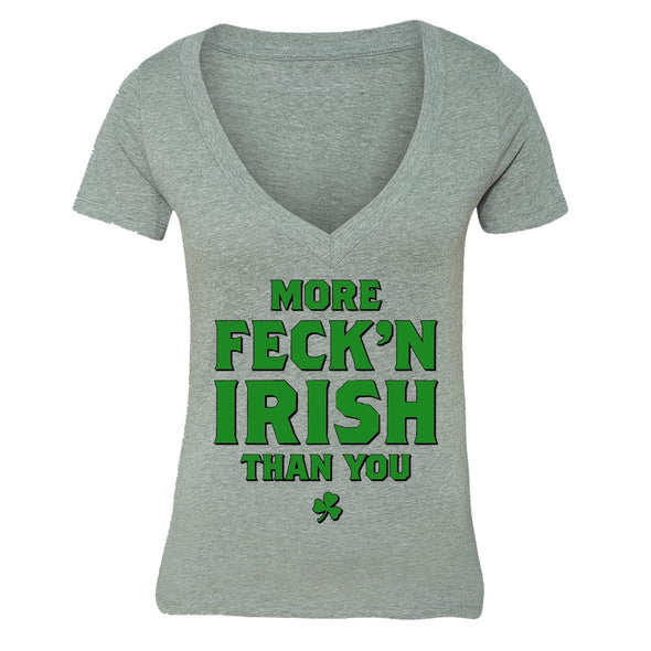 XtraFly Apparel Women's St. Patrick's Day Irish Pride V-neck Short Sleeve T-shirt