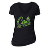 XtraFly Apparel Women's CA Cali Blunt 420  V-neck Short Sleeve T-shirt