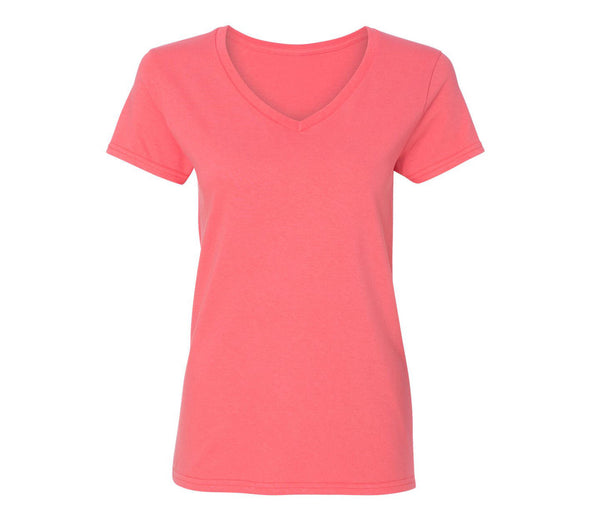 XtraFly Apparel Women's Active Plain Basic V-neck Short Sleeve T-shirt