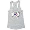 XtraFly Apparel Women's American Flag Distressed 4th of July Racer-back Tank-Top