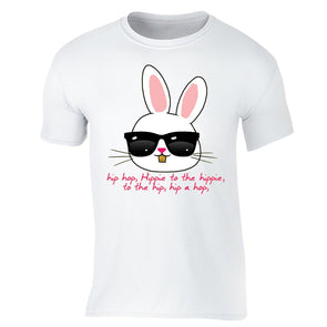 XtraFly Apparel Men's Hip Hop Bunny Easter Crewneck Short Sleeve T-shirt