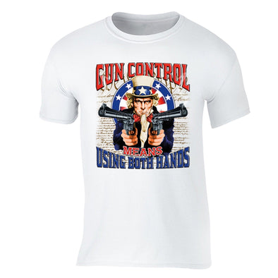 XtraFly Apparel Men's Gun Control Uncle Sam 2nd Amendment Crewneck Short Sleeve T-shirt