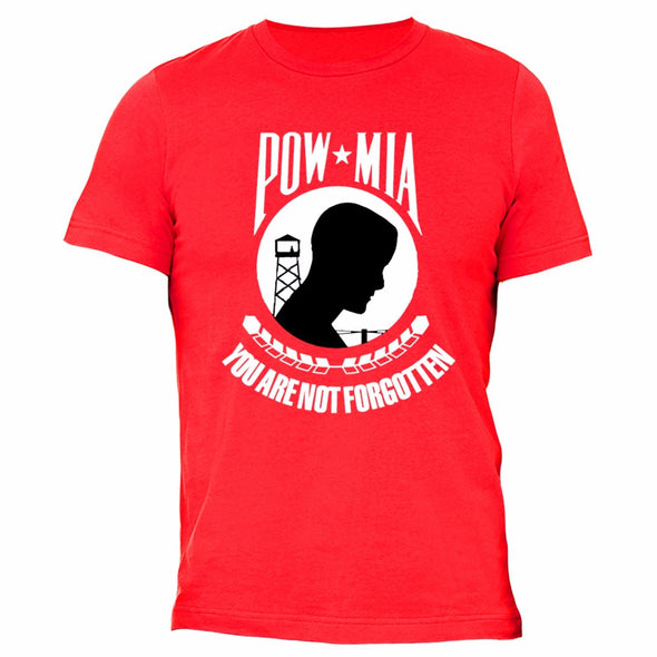 XtraFly Apparel Men's Not Forgotten Military Pow Mia Crewneck Short Sleeve T-shirt