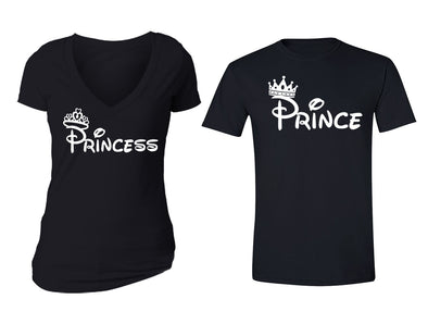 XtraFly Apparel Prince Princess Crown Valentine's Matching Couples Short Sleeve T-shirt