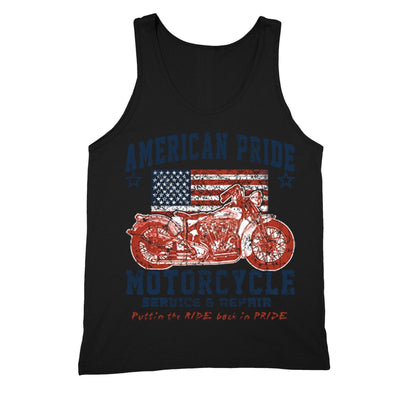 XtraFly Apparel Men's Repair Motorcycle Flag American Pride Tank-Top