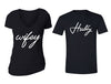 XtraFly Apparel Wifey Hubby Valentine's Matching Couples Short Sleeve T-shirt