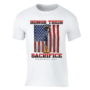 XtraFly Apparel Men's Honor Sacrifice Military Pow Mia Crewneck Short Sleeve T-shirt