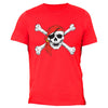 XtraFly Apparel Men's Jolly Roger Rodger Pirate Skulls Day Of Dead Crewneck Short Sleeve T-shirt