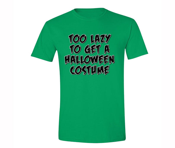 XtraFly Apparel Men's Too Lazy to Get Costume Halloween Pumpkin Crewneck Short Sleeve T-shirt