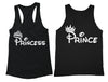 XtraFly Apparel Prince Princess Crown Valentine's Matching Couples Racer-back Tank-Top