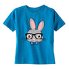 XtraFly Apparel Boys Rabbit Nerd EyeGlasses Easter Crewneck Short Sleeve T-shirt