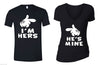 XtraFly Apparel He's Mine I'm Hers Valentine's Matching Couples Short Sleeve T-shirt