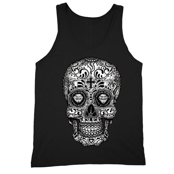 XtraFly Apparel Men's Diamond Cross Muerte Skulls Day Of Dead Tank-Top