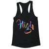 XtraFly Apparel Women's High Tie Dye 420  Racer-back Tank-Top