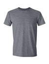 XtraFly Apparel Men's Plus Size Active Plain Basic Crewneck Short Sleeve T-shirt Charcoal Gray