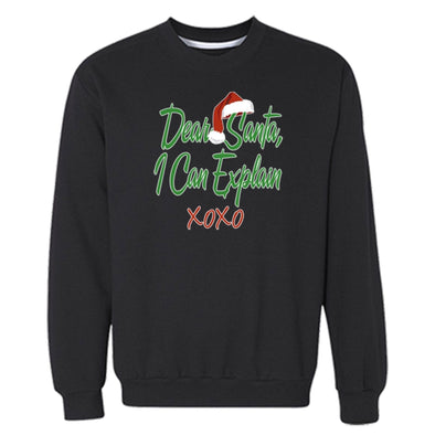 XtraFly Apparel Dear Santa I Can Explain Ugly Christmas Pullover Crewneck-Sweatshirt