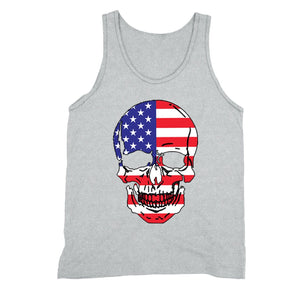 XtraFly Apparel Men's Smiling Skull American Pride Tank-Top