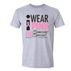 XtraFly Apparel Men's Wear Pink Special Breast Cancer Ribbon Crewneck Short Sleeve T-shirt