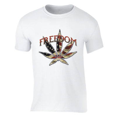 XtraFly Apparel Men's Freedom USA Flag  Crewneck Short Sleeve T-shirt