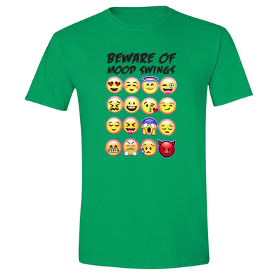 XtraFly Apparel Men's Mood Swings Emoji Novelty Gag Crewneck Short Sleeve T-shirt
