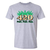 XtraFly Apparel Men's Weed 420  Crewneck Short Sleeve T-shirt