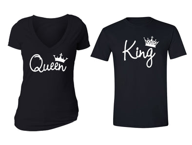 XtraFly Apparel Queen King Reina Rey Valentine's Matching Couples Short Sleeve T-shirt